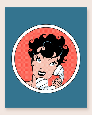 Girl on the Phone by D. A. Rei