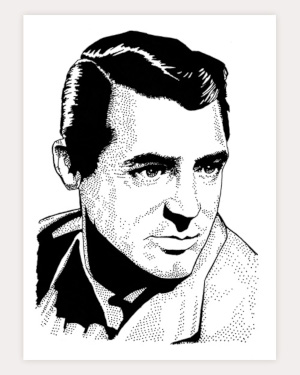 Cary Grant Portrait by D. A. Rei