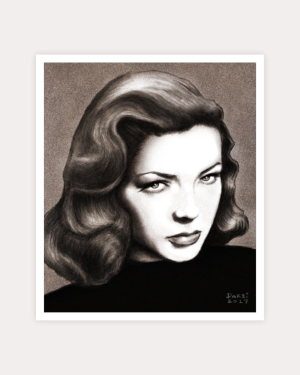 Lauren Bacall Charcoal & Photoshop by D. A. Rei