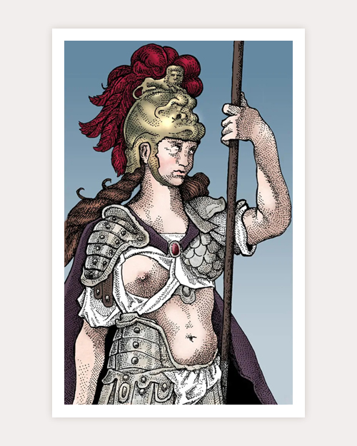 Minerva - Roman Goddess of Wisdom by D. A. Rei