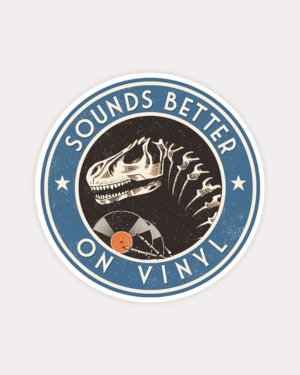 Retro Vinyl Dinosaur by D. A. Rei
