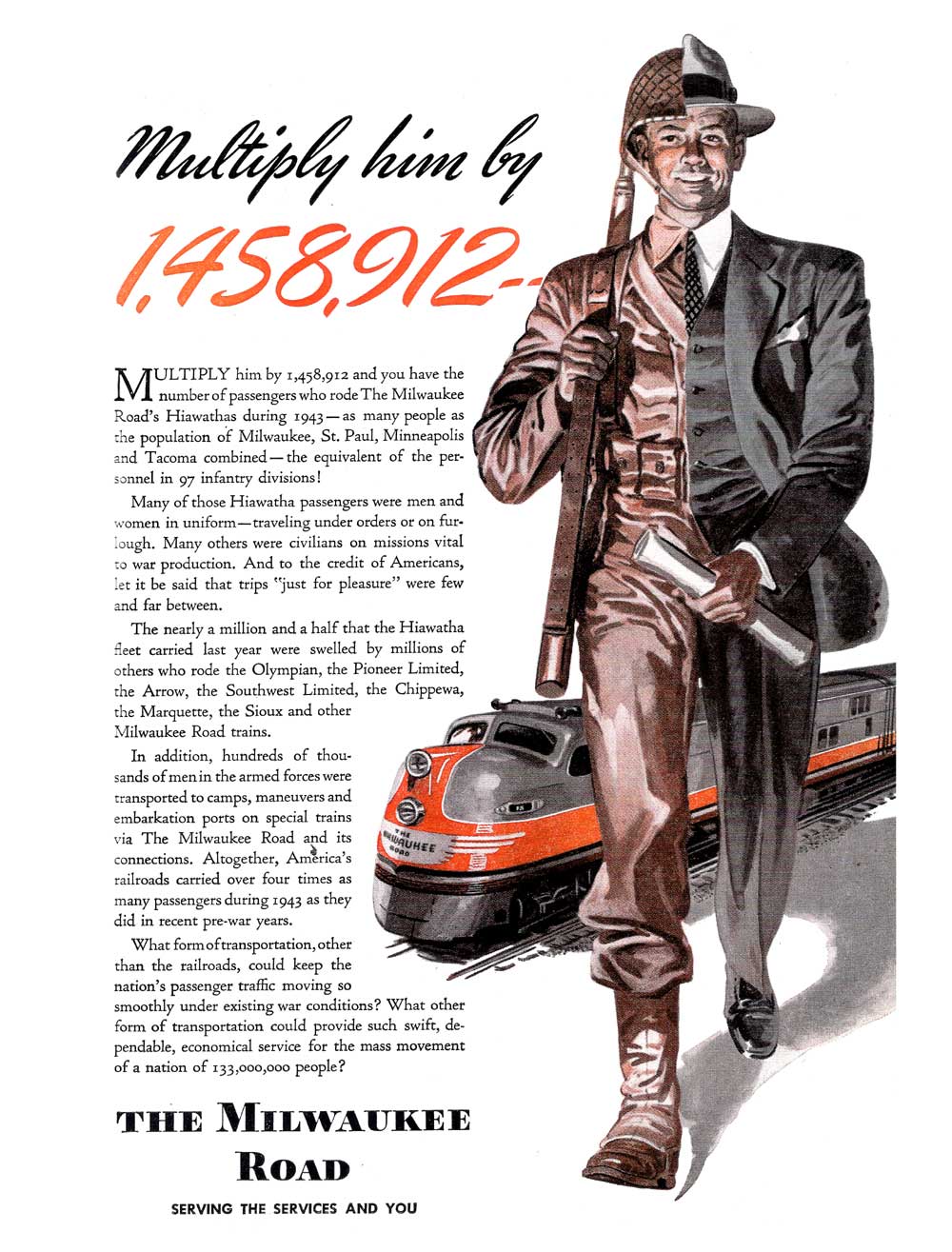 Milwaukee Road Ad - 1944